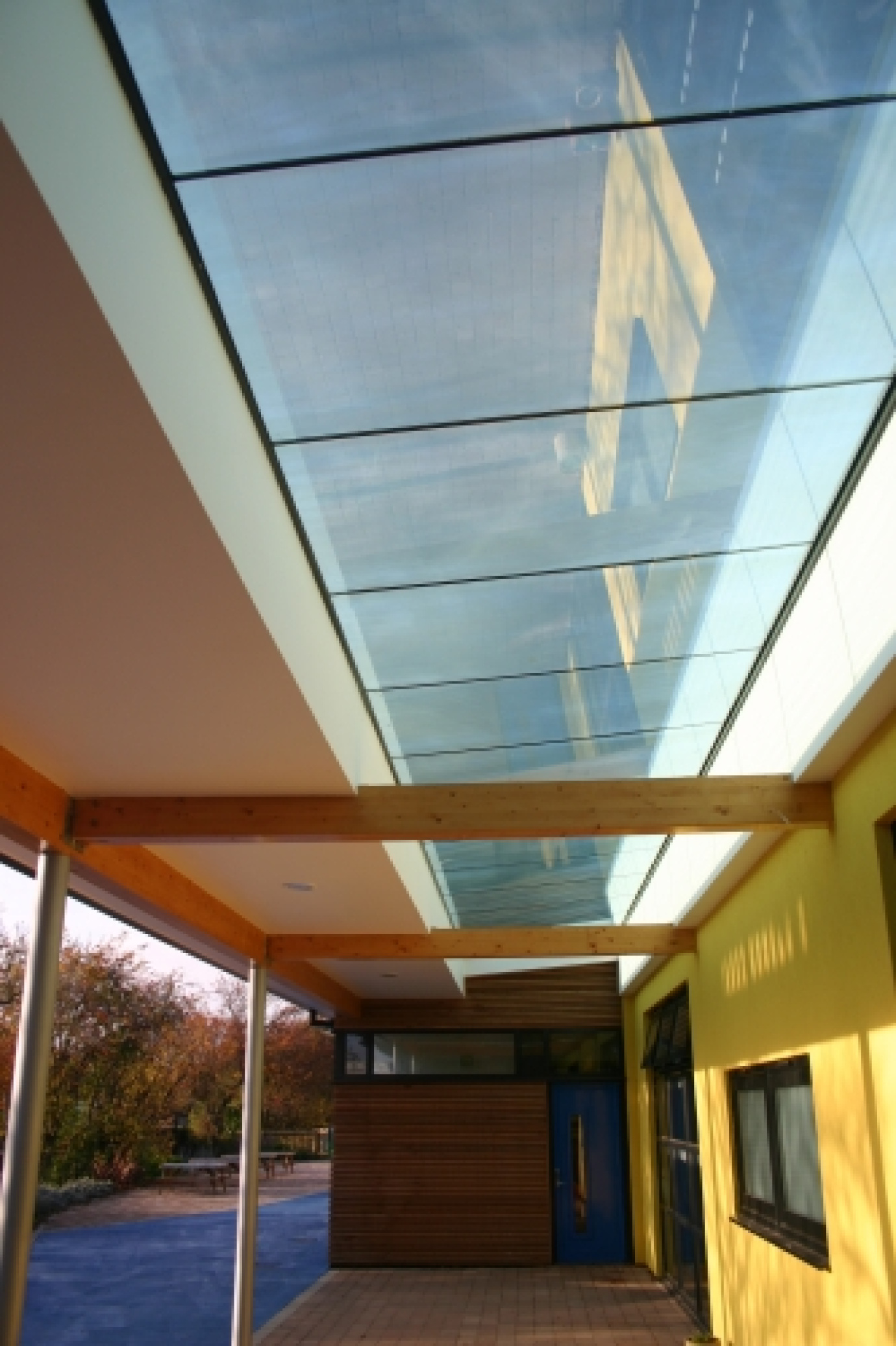 Glazing over outdoor play area